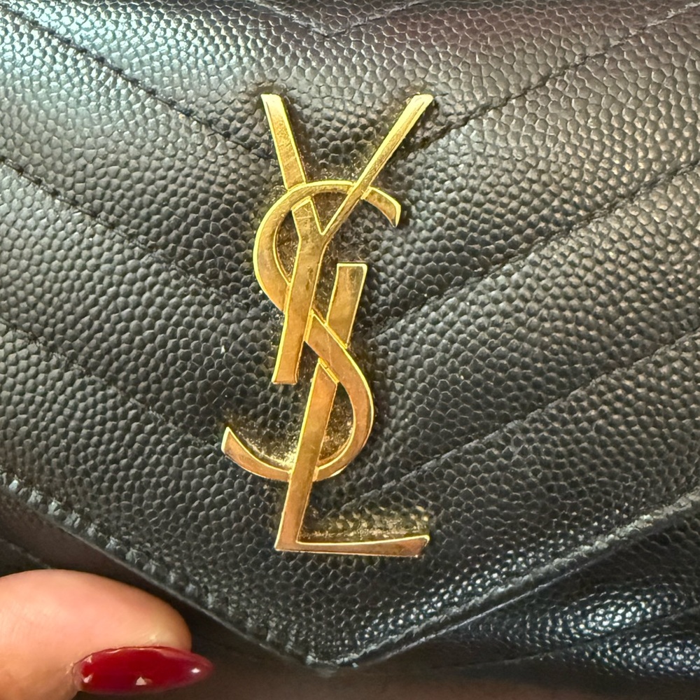 Saint Laurent Black Leather Card Holder / passport holder - Picture 2 of 6